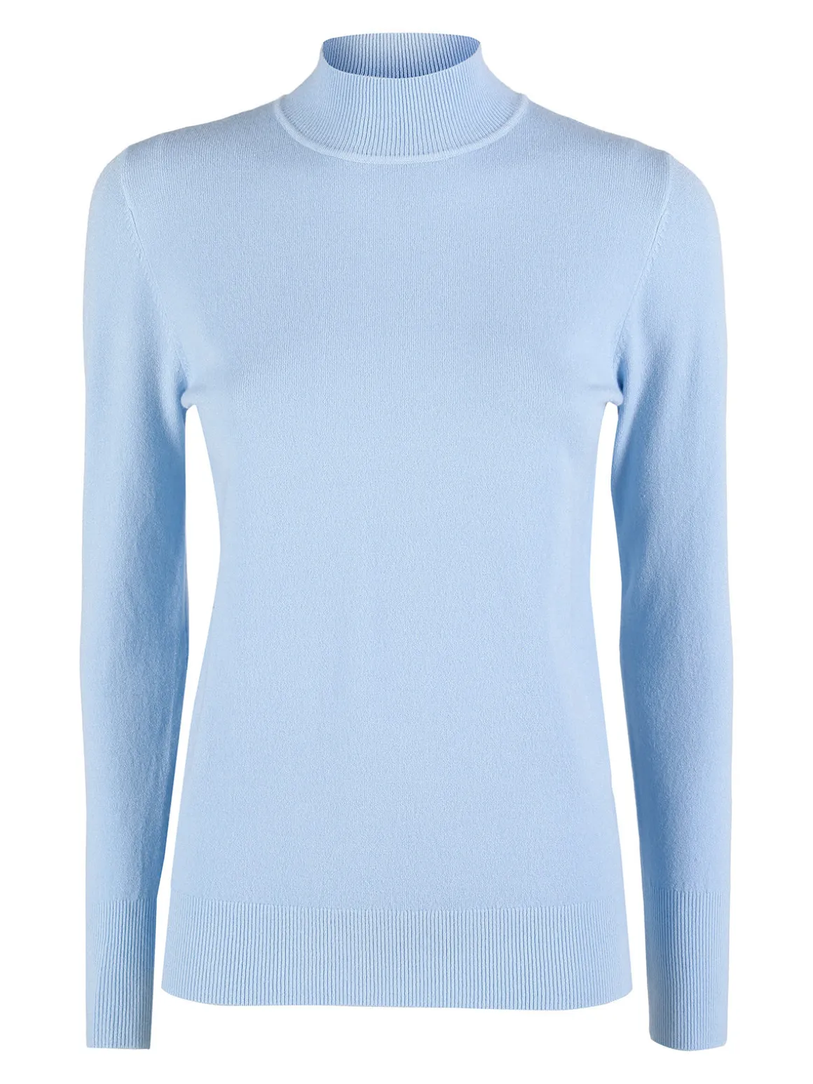 Baci & Abbracci Pullover donna lupetto in maglia - azzurro