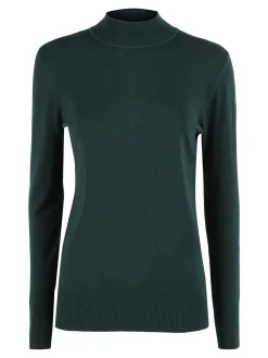 Baci & Abbracci Pullover donna lupetto in maglia - verde