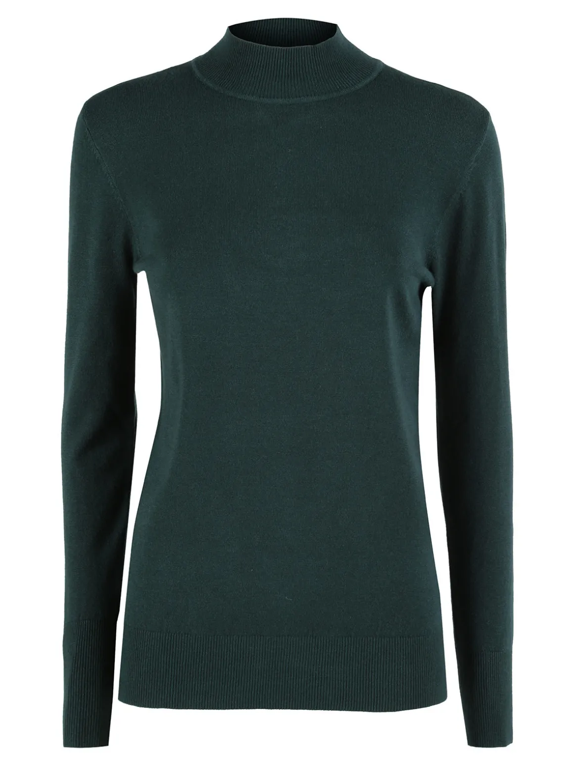 Baci & Abbracci Pullover donna lupetto in maglia - verde