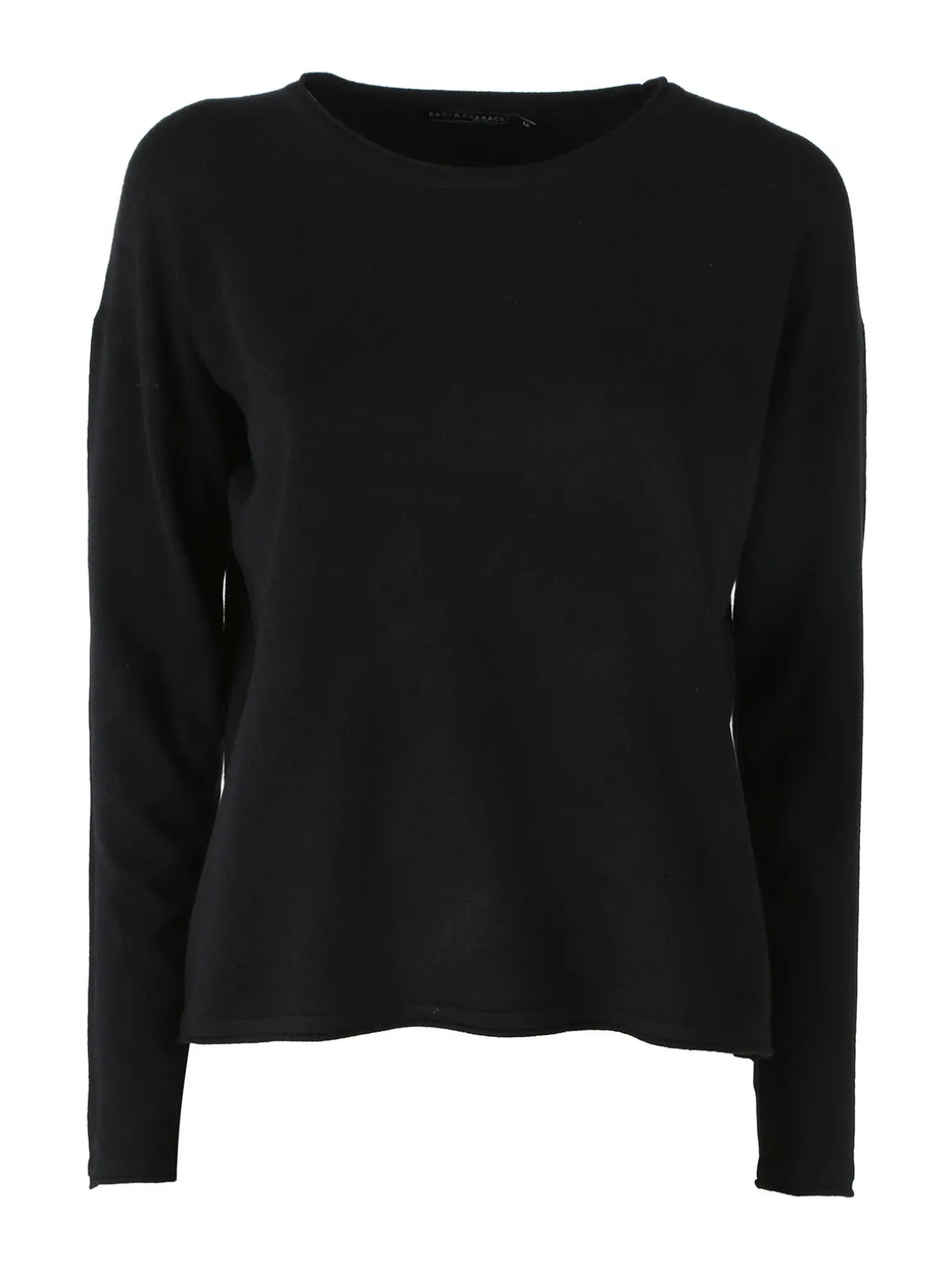 Baci & Abbracci Pullover girocollo da donna in maglia tinta unita - nero