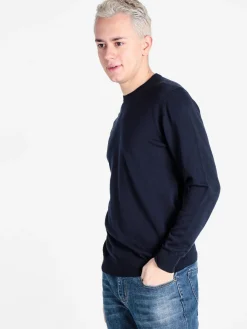 Baci & Abbracci Pullover girocollo da uomo in maglia extra fine