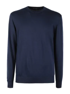 Baci & Abbracci Pullover girocollo da uomo in maglia extra fine