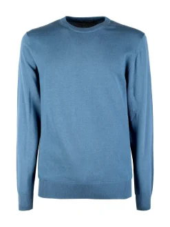 Baci & Abbracci Pullover girocollo da uomo in maglia extra fine