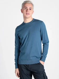 Baci & Abbracci Pullover girocollo da uomo in maglia extra fine
