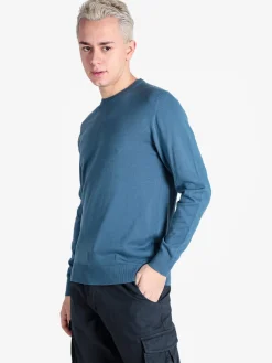 Baci & Abbracci Pullover girocollo da uomo in maglia extra fine