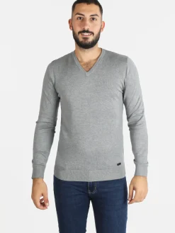 Baci & Abbracci Pullover uomo in maglia scollo a V