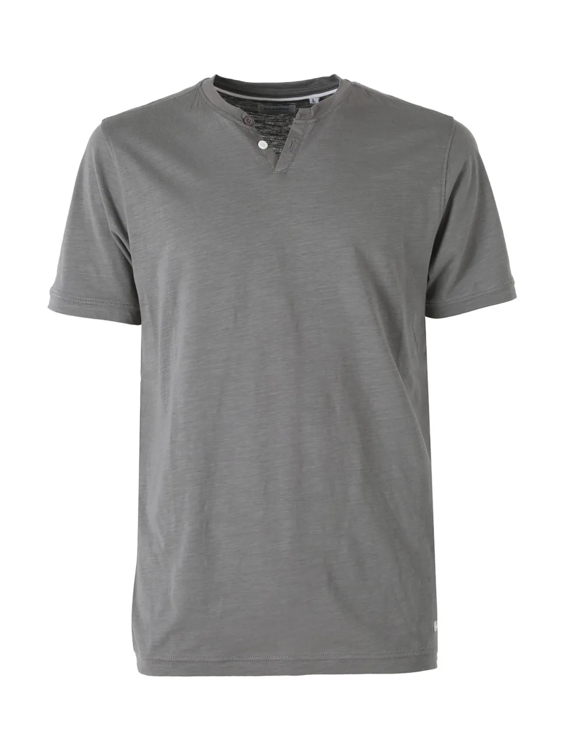Baci & Abbracci T-shirt da uomo in cotone con bottoncini - antracite
