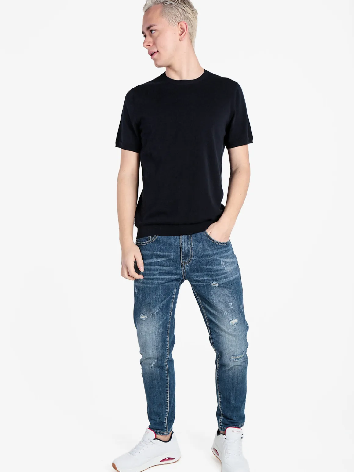 Baci & Abbracci T-shirt girocollo da uomo in maglia