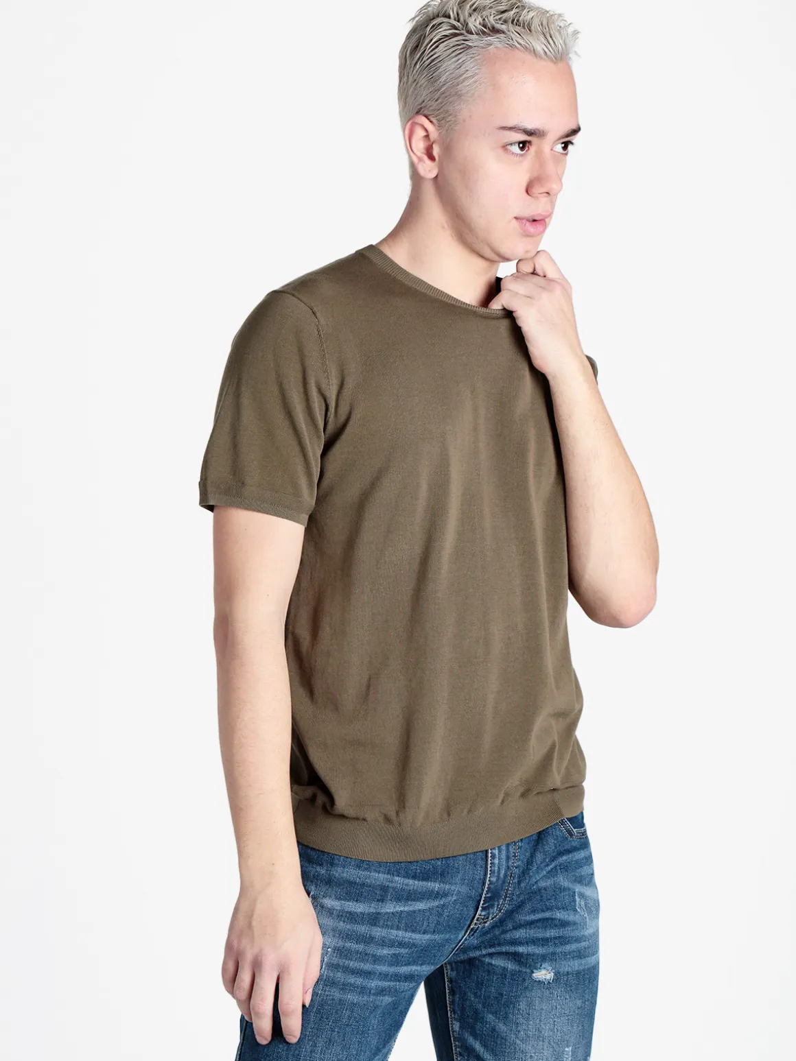 Baci & Abbracci T-shirt girocollo da uomo in maglia