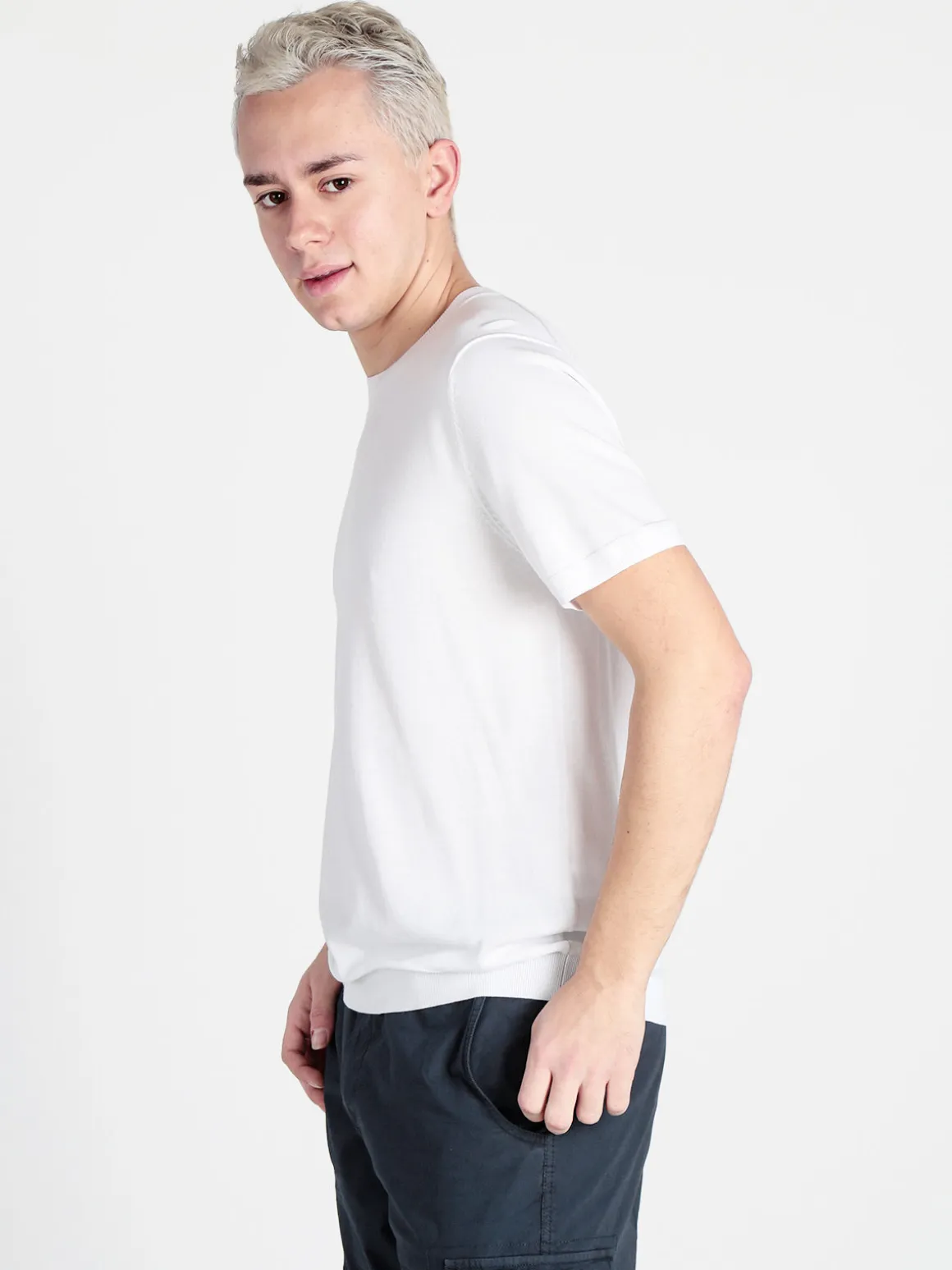 Baci & Abbracci T-shirt girocollo da uomo in maglia