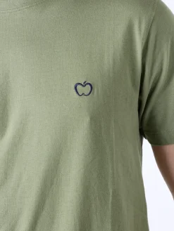 Baci & Abbracci T-shirt girocollo in cotone da uomo con logo - pistacchio