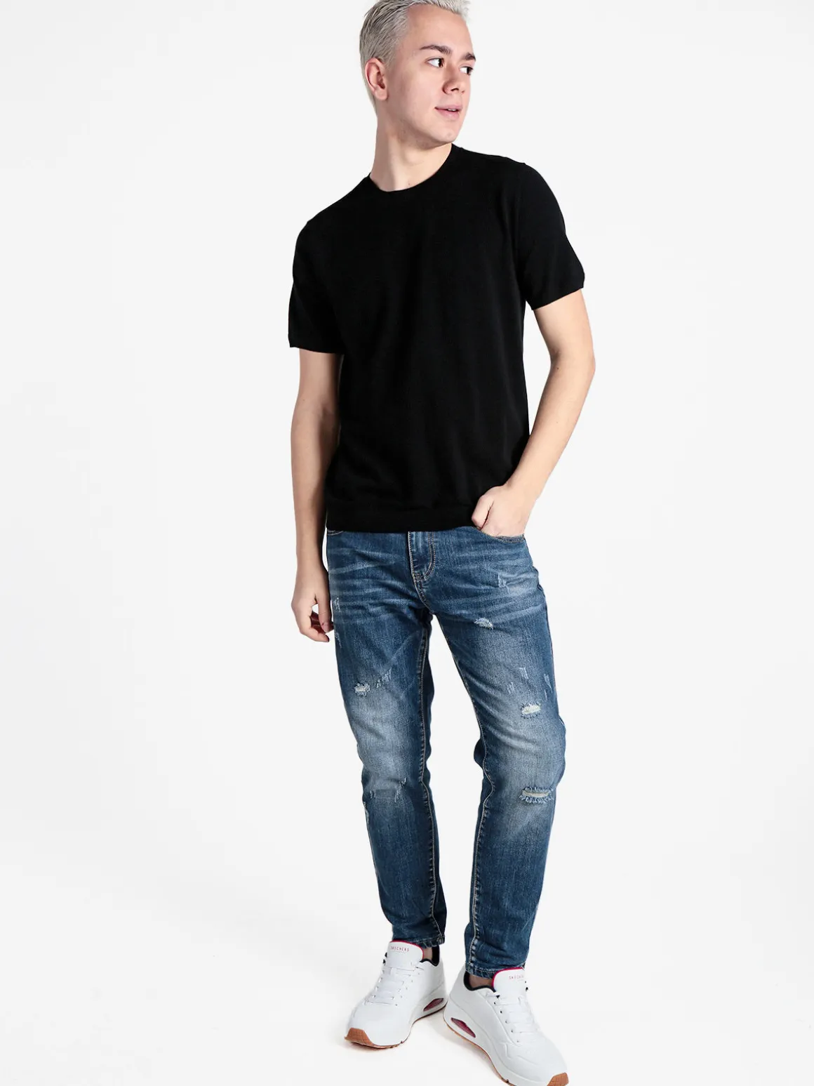 Baci & Abbracci T-shirt girocollo da uomo in maglia