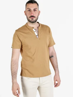 Baci & Abbracci T-shirt uomo con bottoncini sullo scollo
