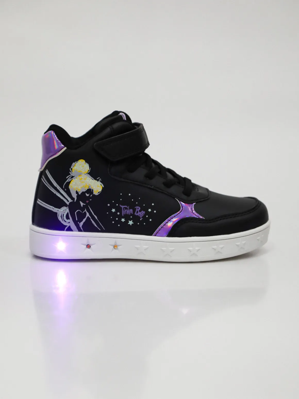 Bacio & Bacio Sneakers alte da bambina con cinturino a strappo e luci