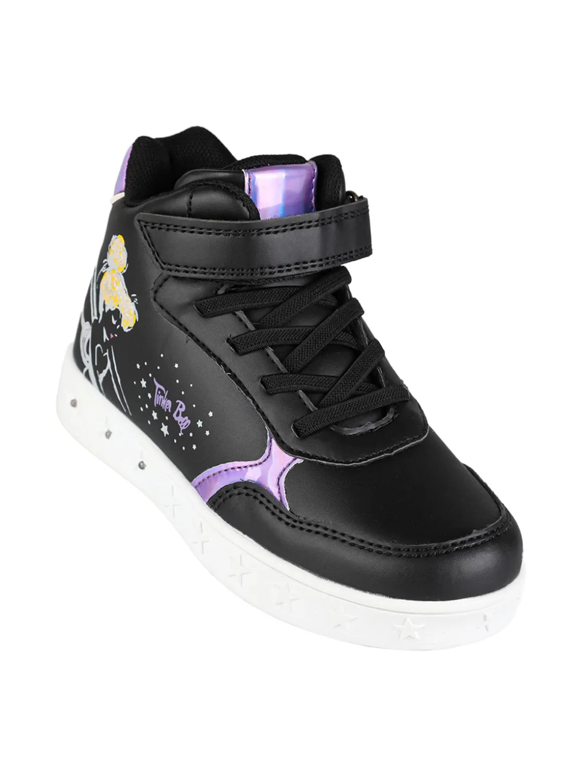 Bacio & Bacio Sneakers alte da bambina con cinturino a strappo e luci