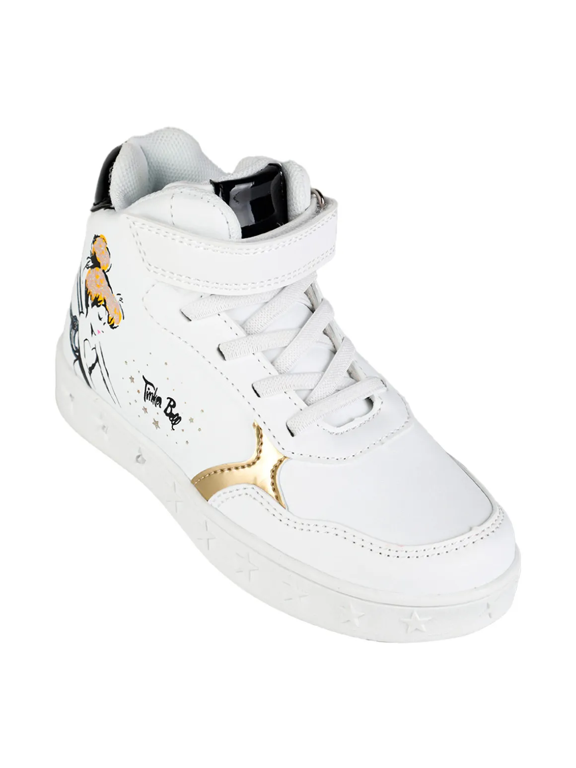 Bacio & Bacio Sneakers alte da bambina con cinturino a strappo e luci