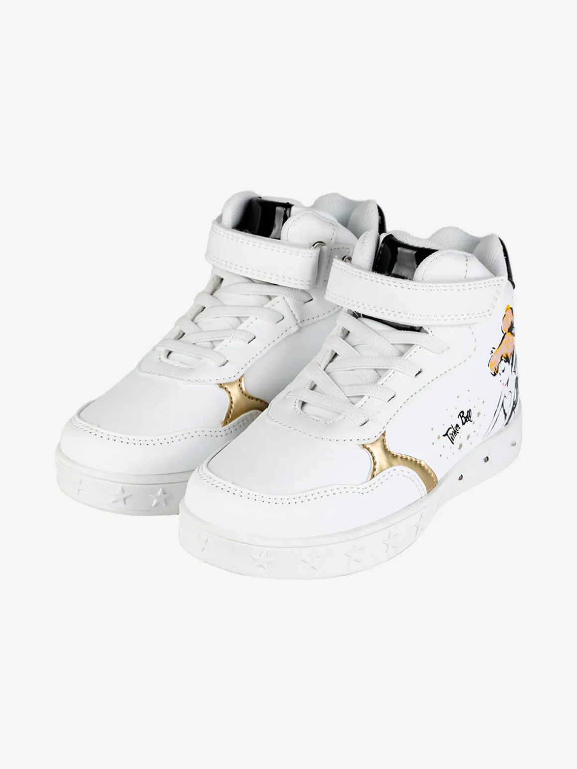 Bacio & Bacio Sneakers alte da bambina con cinturino a strappo e luci