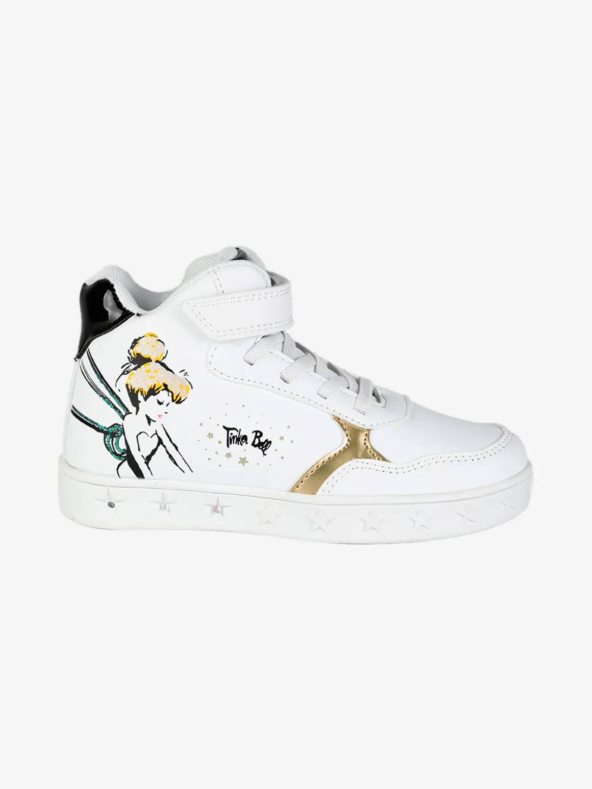 Bacio & Bacio Sneakers alte da bambina con cinturino a strappo e luci
