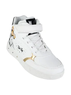 Bacio & Bacio Sneakers alte da ragazza con cinturino a strappo e luci