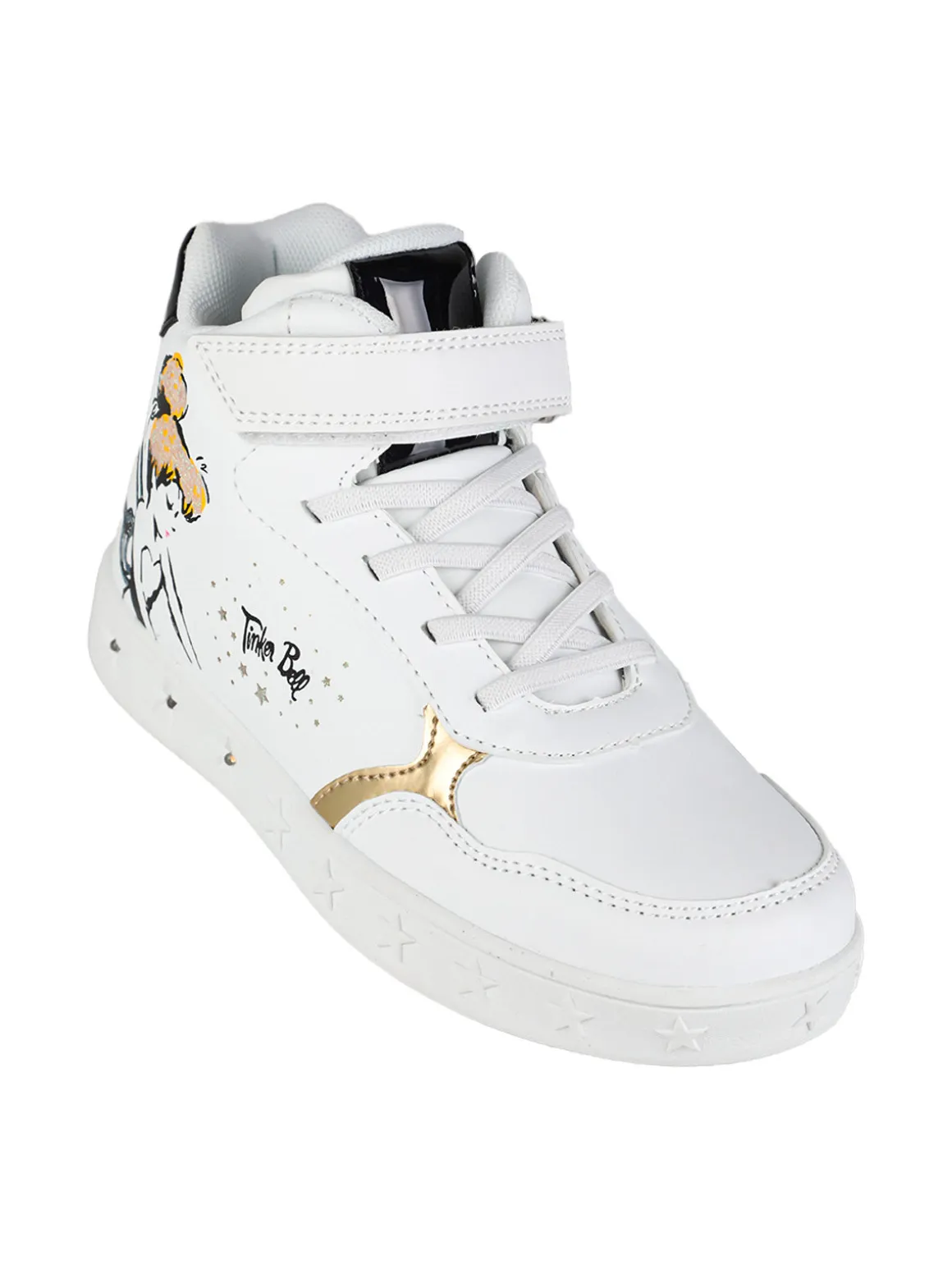 Bacio & Bacio Sneakers alte da ragazza con cinturino a strappo e luci
