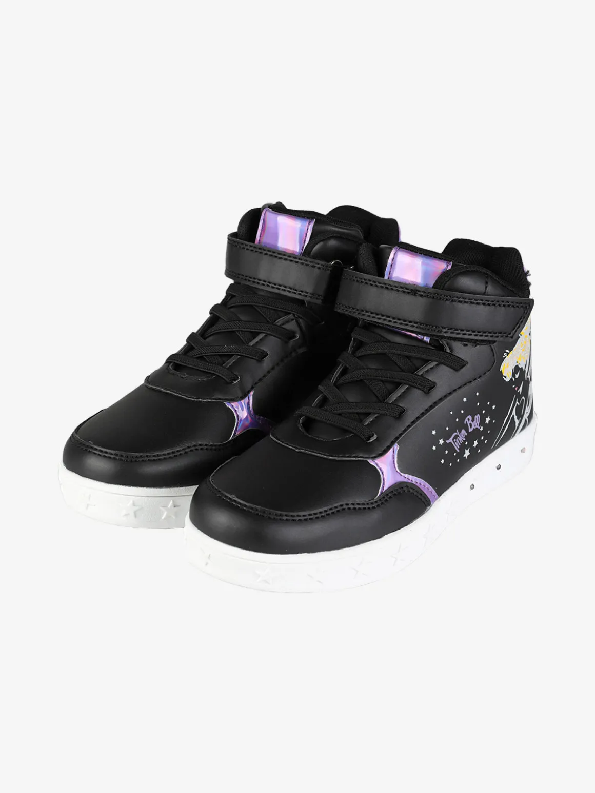 Bacio & Bacio Sneakers alte da ragazza con cinturino a strappo e luci