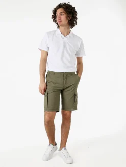 Bad Boys Bermuda da uomo in cotone con tasconi laterali - militare