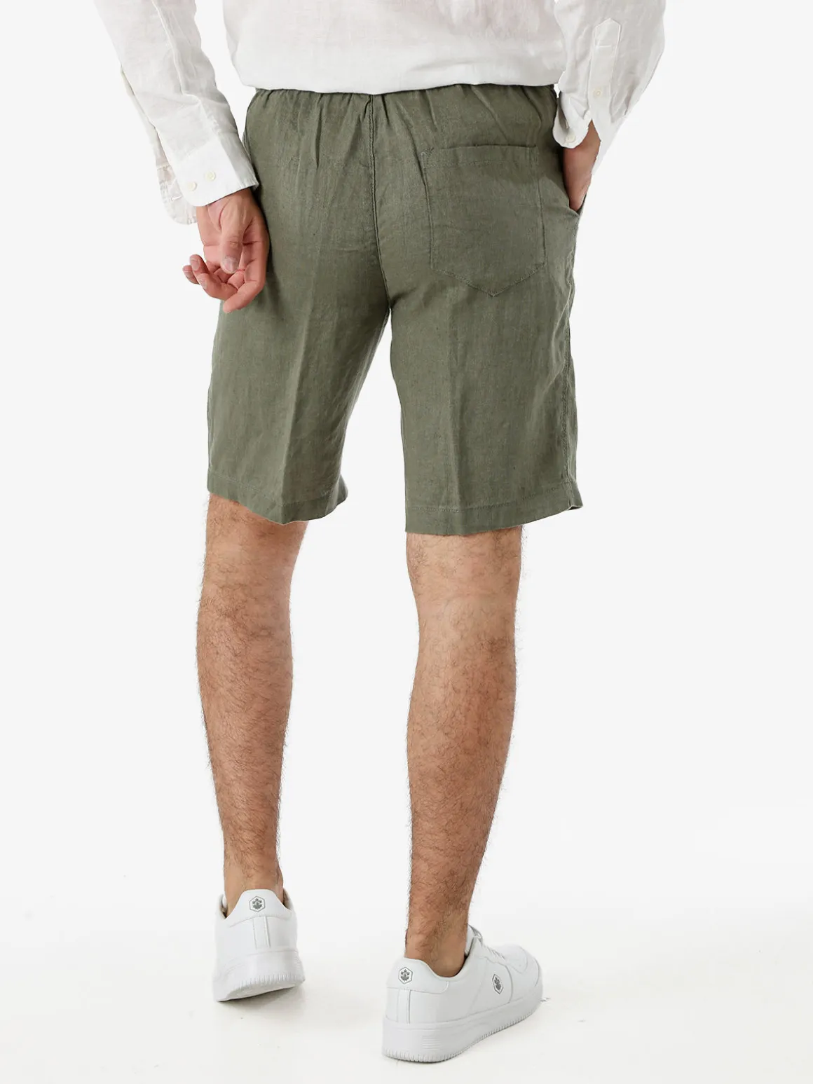 Bad Boys Bermuda in lino da uomo - militare