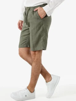 Bad Boys Bermuda in lino da uomo - militare