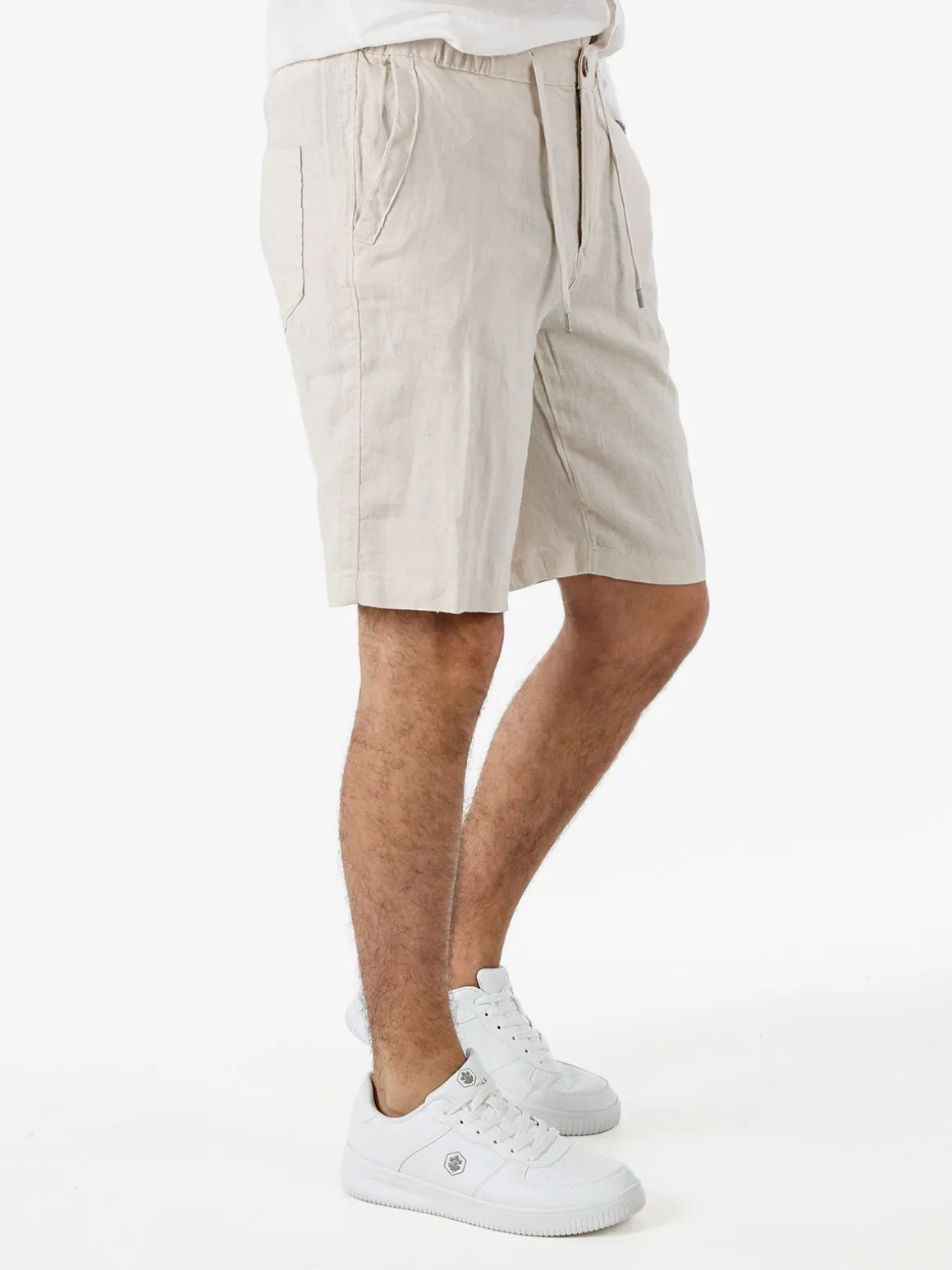 Bad Boys Bermuda in lino da uomo - beige