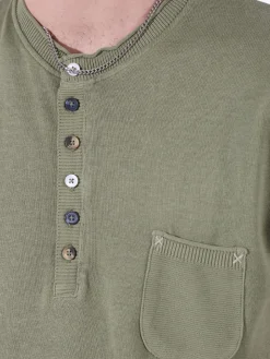 Bad Boys Maglia da uomo in cotone a maniche corte con taschino - militare