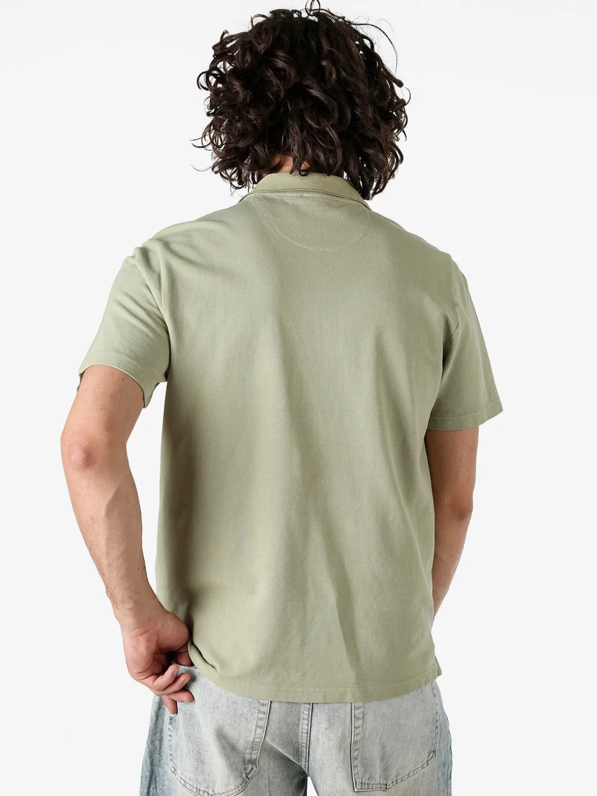 Bad Boys Polo in cotone da uomo a maniche corte - pistacchio