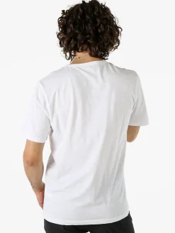 Bad Boys T-shirt da uomo in cotone con scollo V e taschino - bianco