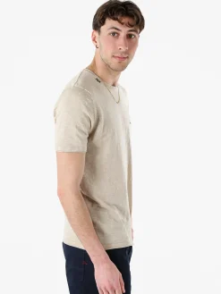 Bad Boys T-shirt da uomo in maglia con taschino - beige