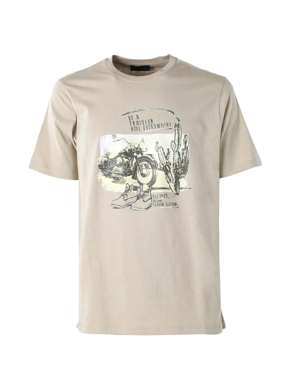 Bad Boys T-shirt in cotone da uomo con stampa - sabbia