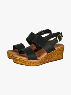 Baia Delle Zagare Sandali donna con zeppa e plateau - nero