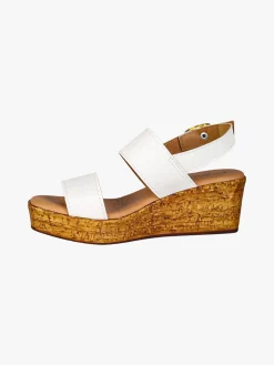Baia Delle Zagare Sandali donna con zeppa e plateau - bianco