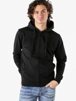 Baker'S Felpa da uomo full zip con cappuccio - nero