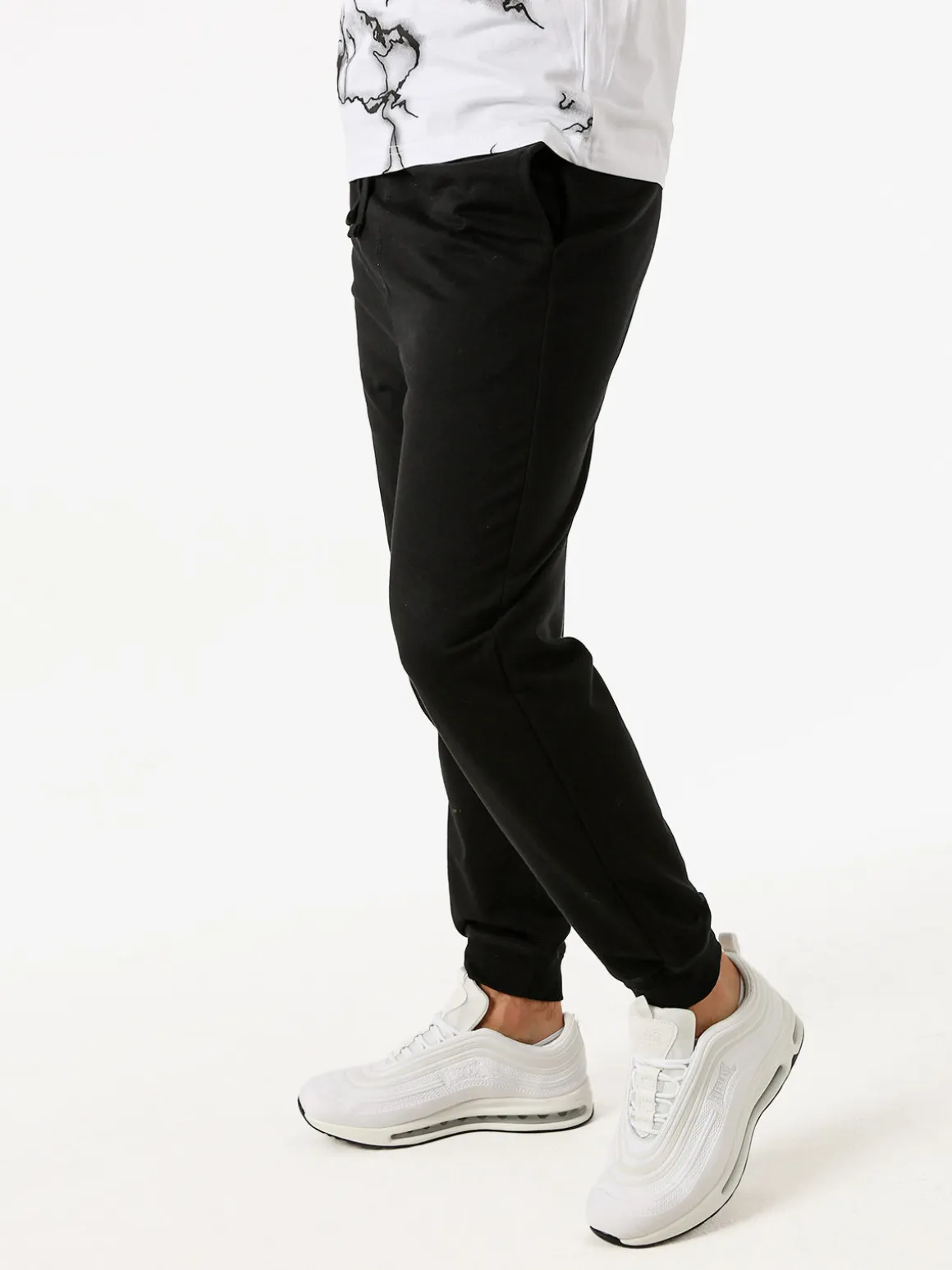 Baker'S Pantaloni tuta da uomo con coulisse e polsini - nero
