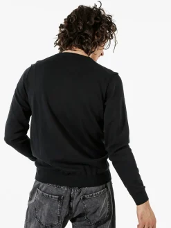 Baker'S Pullover girocollo da uomo in cotone - nero