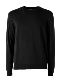 Baker'S Pullover girocollo da uomo in cotone - nero