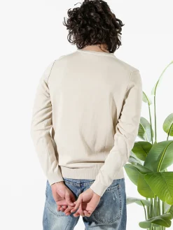 Baker'S Pullover girocollo da uomo in cotone - beige