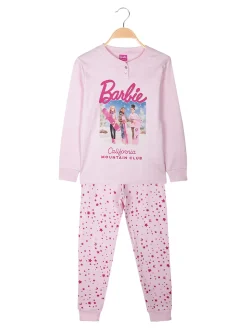 Barbie Pigiama lungo da bambina in cotone interlock