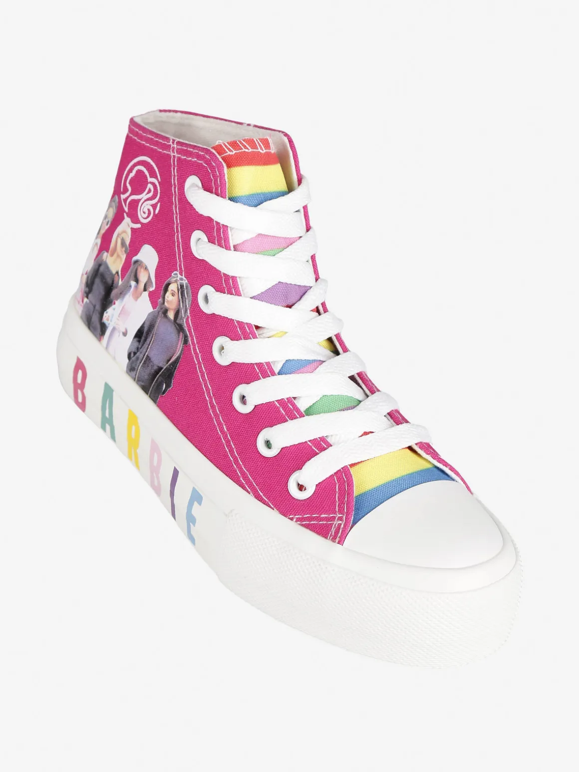 Barbie Sneakers alte da bambina in tela