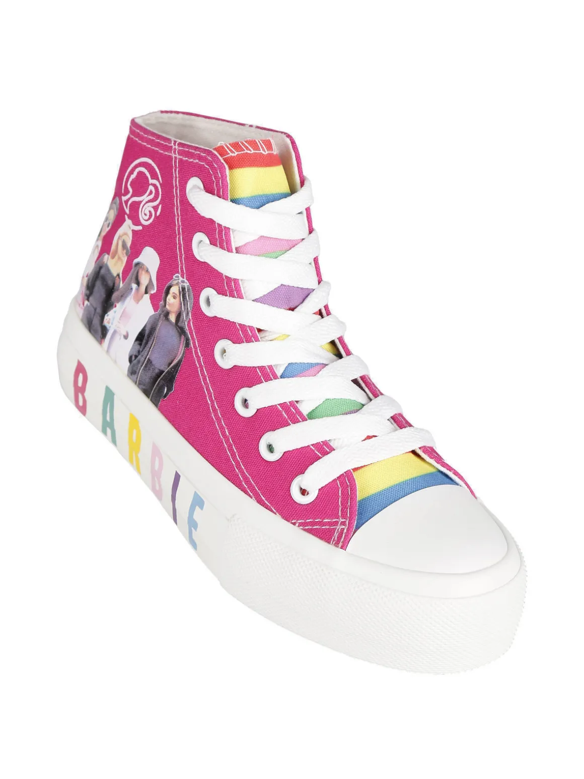 Barbie Sneakers alte da bambina in tela