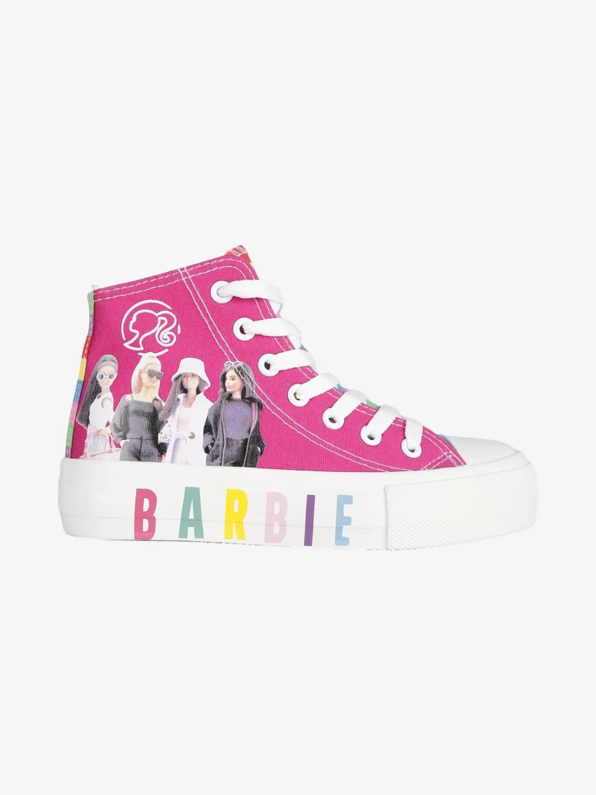 Barbie Sneakers alte da bambina in tela