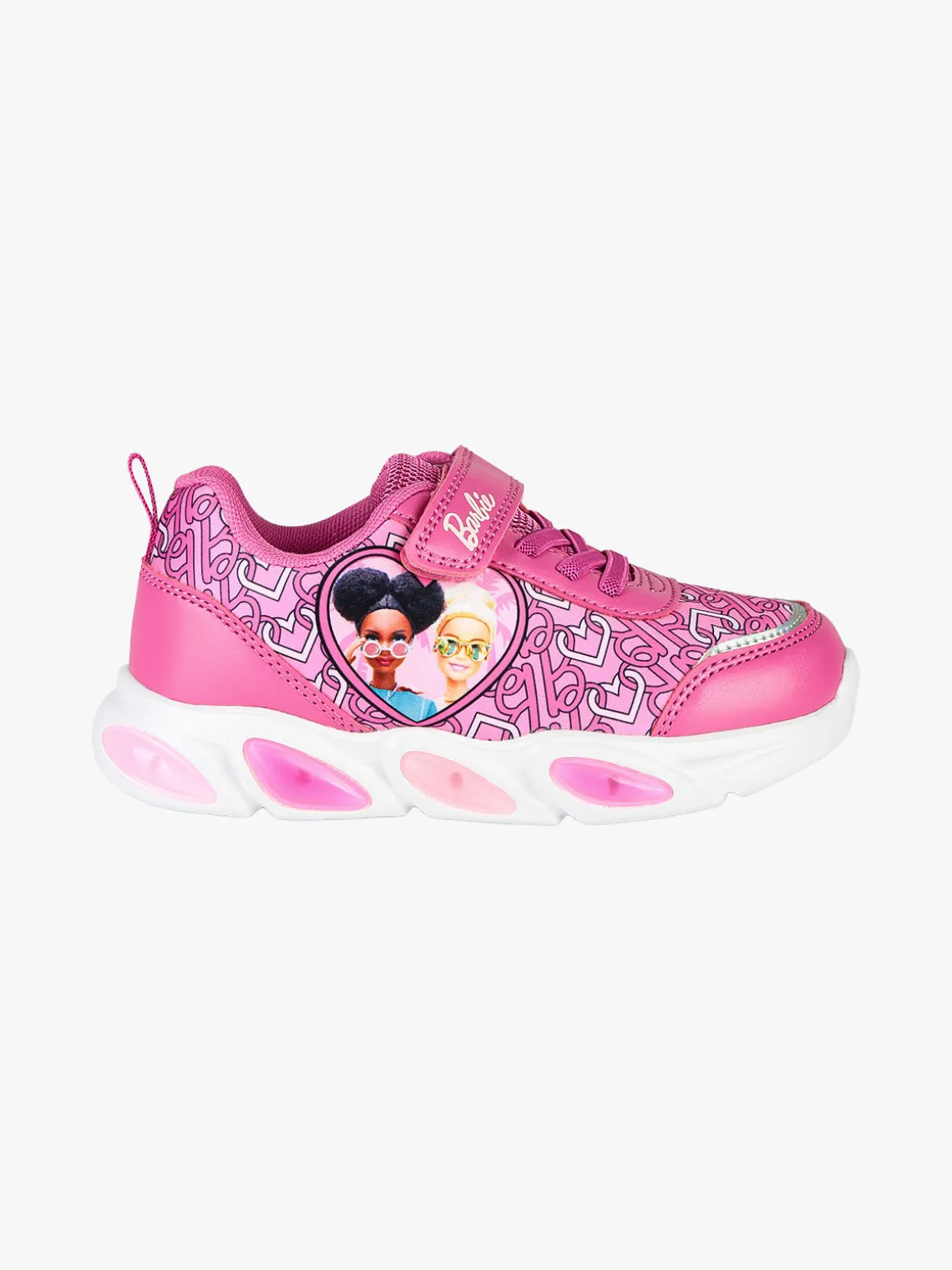 Barbie Sneakers sportive da bambina con strappo e luci - fuxia