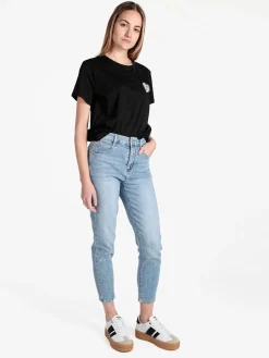Baseventi Jeans donna boyfriend con borchie