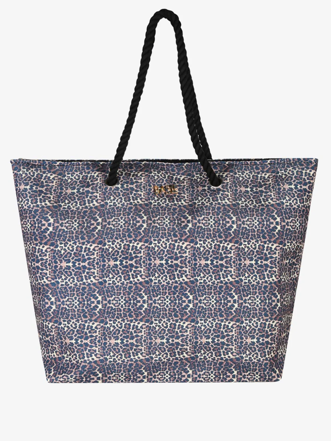 Basile Borsa da mare animalier con manici in corda