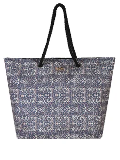 Basile Borsa da mare animalier con manici in corda