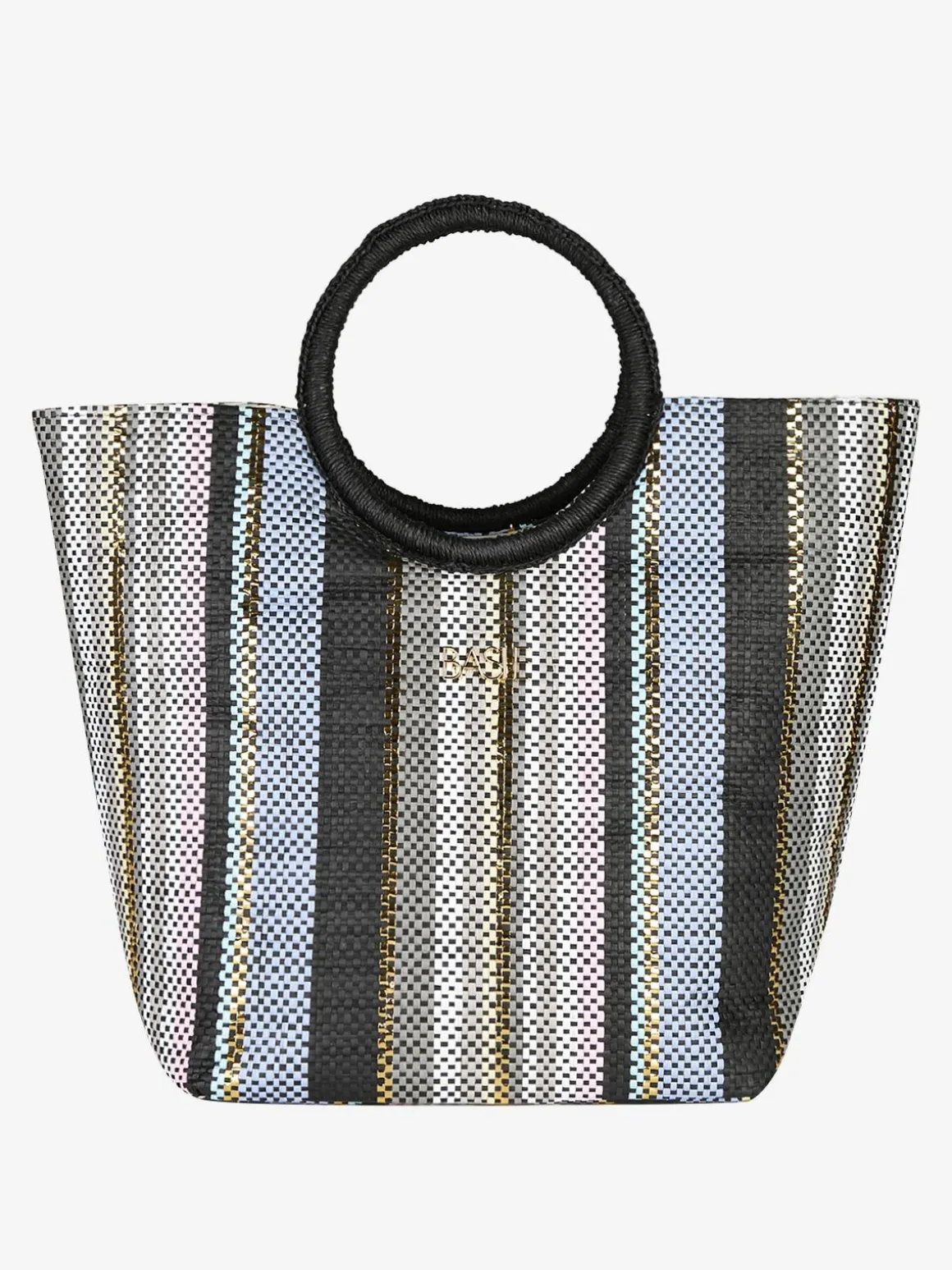 Basile Borsa media da mare in paglia multicolore